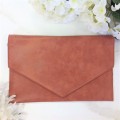 9161 -CAMEL PU LEATHER CLUTCH BAG